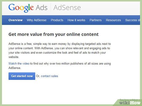 Screenshot of Google Adsense